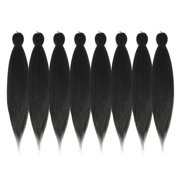 Pre-stretched Braiding Hair - 24" Inch 8 Packs Braiding Hair - Dark Brown - Picture 1 of 9